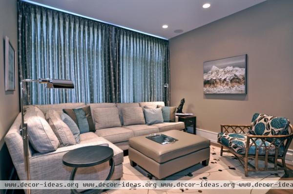 Johnson & Associates Interior Design - eclectic - family room - calgary