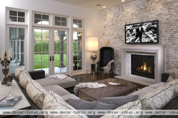 Hollywood Chic Living Room - eclectic - family room - minneapolis