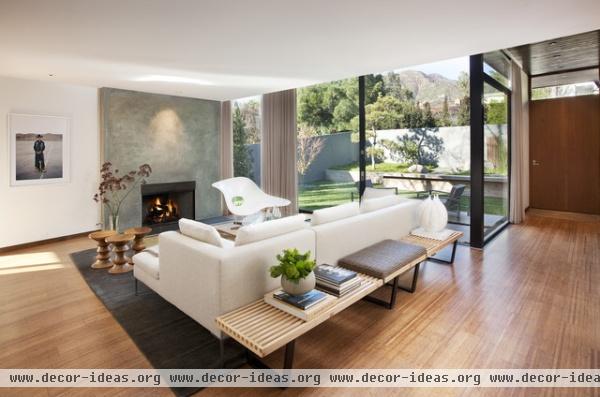 Montecito Mid-Century Living Room - contemporary - living room - santa barbara