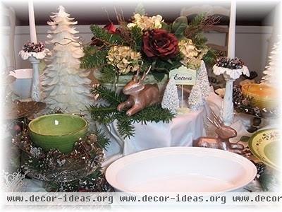 Christmas Tablescapes - traditional - dining room - new york