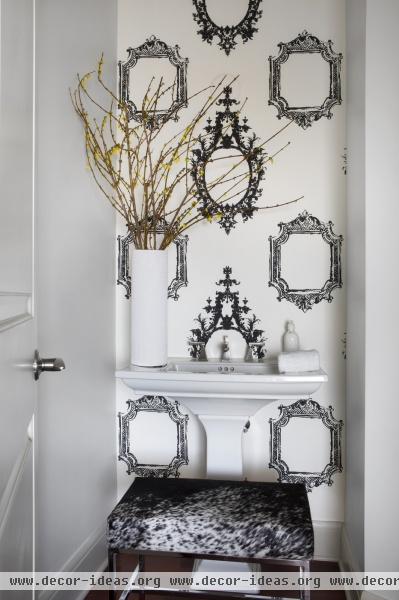 Contemporary Eclectic Hollywood Regency Bathroom