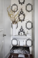 Contemporary Eclectic Hollywood Regency Bathroom