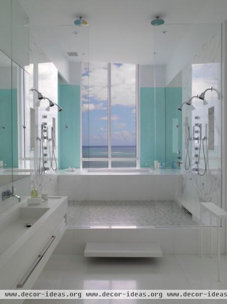 Jennifer Post designed apartment  at The Bath Club, Miami Beach - modern - bathroom - miami