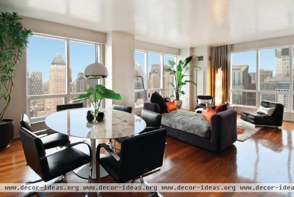 Time Square Pied-a-Terre - modern - living room - new york