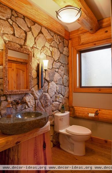 Bathrooms in log homes - eclectic - bathroom - calgary