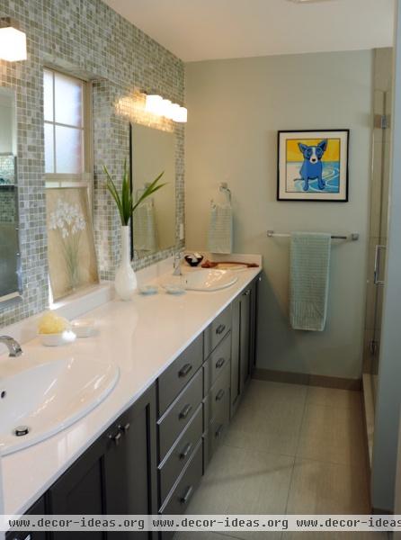 Typical ranch bath: Transformed! - contemporary - bathroom - other metro