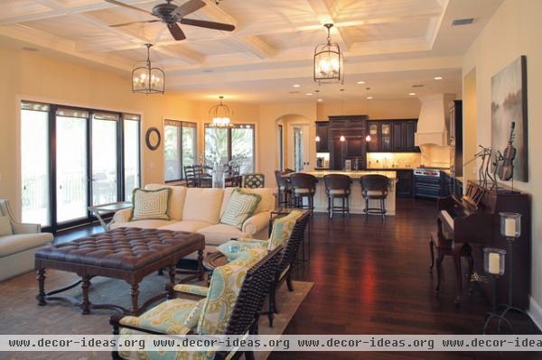 Bayshore Estates Custom Home - mediterranean - living room - tampa