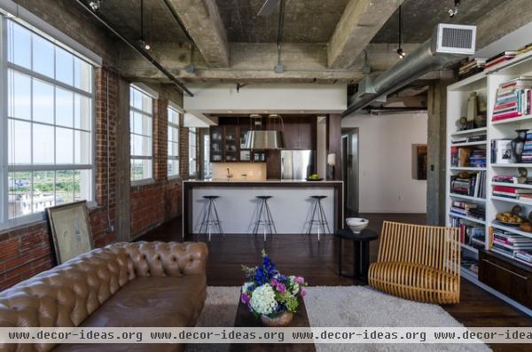 Houston Loft - modern - living room - houston