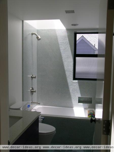 Small bathroom with skylight - contemporary - bathroom - san francisco