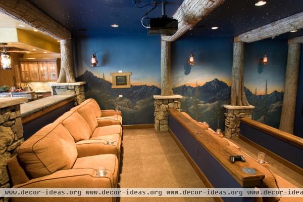 Glass Forest-Summit County - traditional - media room - denver