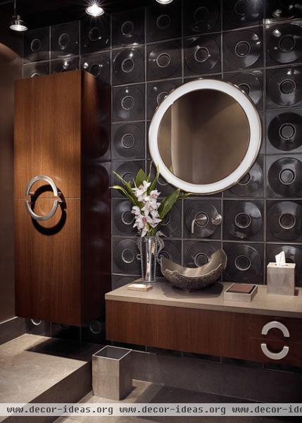 Bal Harbour powder room - contemporary - bathroom - miami