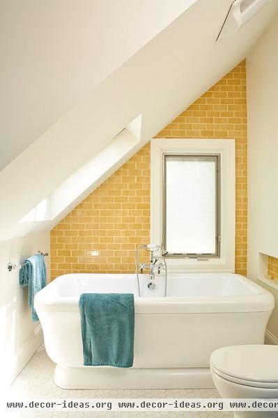 Yellow and Turquoise Bathroom - eclectic - bathroom - atlanta