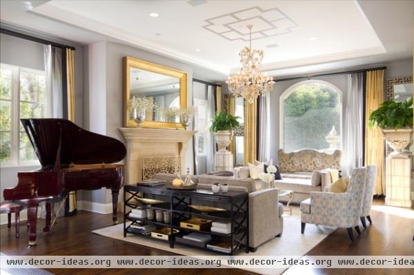 Beverly Hills Estate - traditional - living room - los angeles