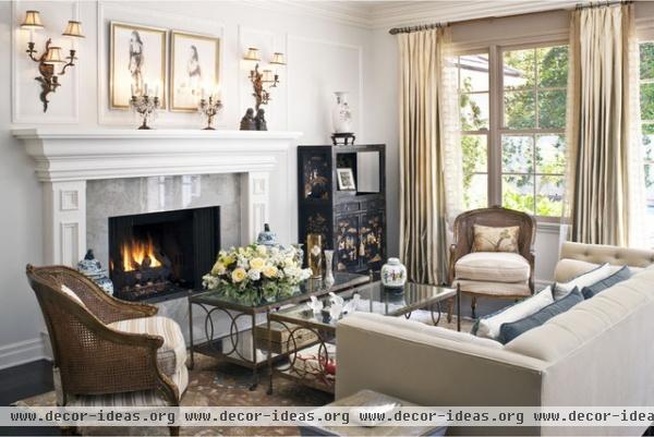 Living room fireplace - traditional - living room - los angeles