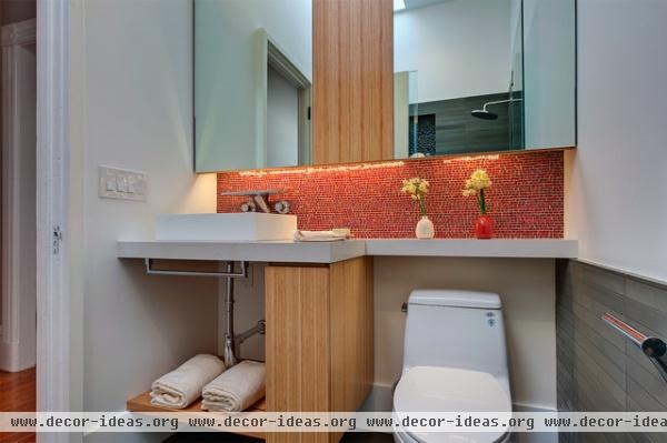 modern cabinetry in tight bathroom - modern - bathroom - san francisco