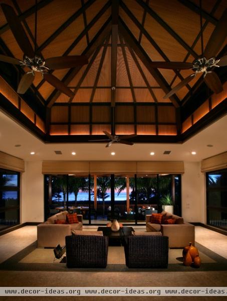 Captiva house - tropical - living room - other metro