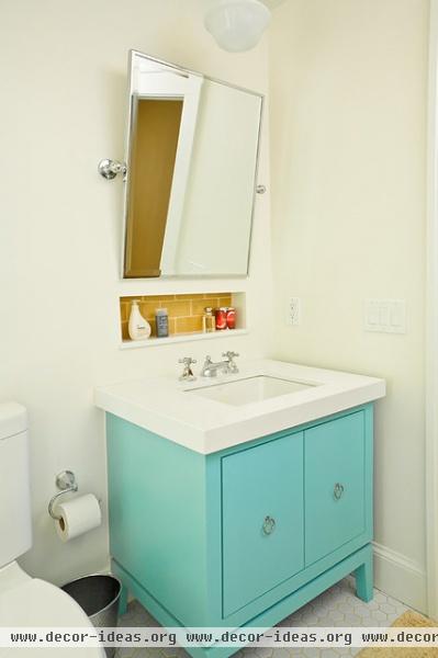 Yellow and Turquoise Bathroom - eclectic - bathroom - atlanta