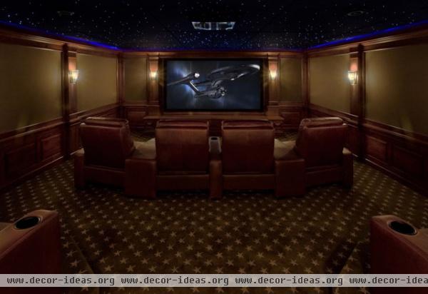 Home Theater Under the Stars - traditional - media room - new york