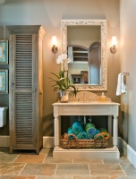 Pool Bath Open Vanity - traditional - bathroom - charleston