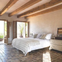 ANTIQUE FRENCH TERRACOTTA FLOOR  - CONTEMPORARY FLOOR in FRENCH STYLE - contemporary - bedroom - other metro