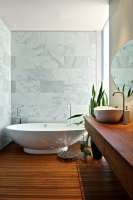 Teak Bathroom - modern - bathroom - toronto