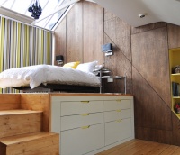 Loft bedroom - contemporary - bedroom - london