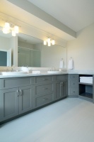 White & Grey Bathroom - contemporary - bathroom - calgary