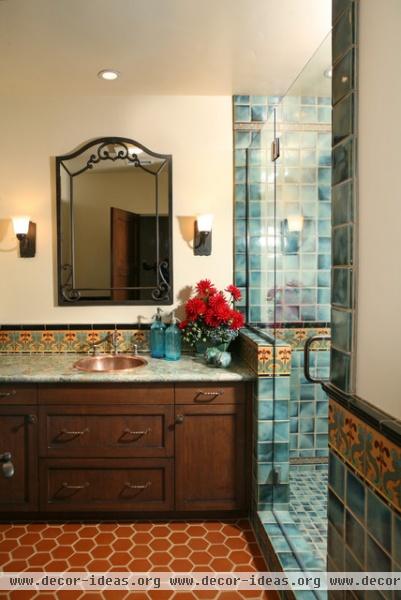 Spanish Revival Restoration - mediterranean - bathroom - los angeles