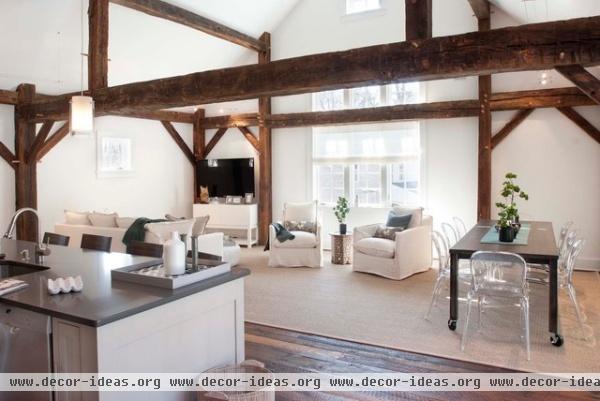 Barn Restoration in Harding Township, New Jersey - contemporary - living room - new york