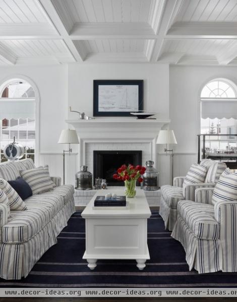 Nautical Navy - traditional - living room - other metro