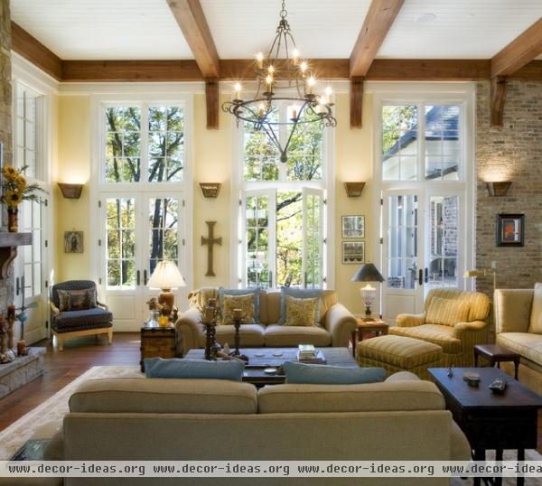 Stone Residence 1 - traditional - living room - nashville