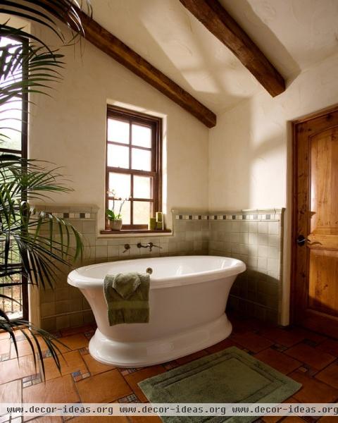 Adobe Ranch - mediterranean - bathroom - santa barbara