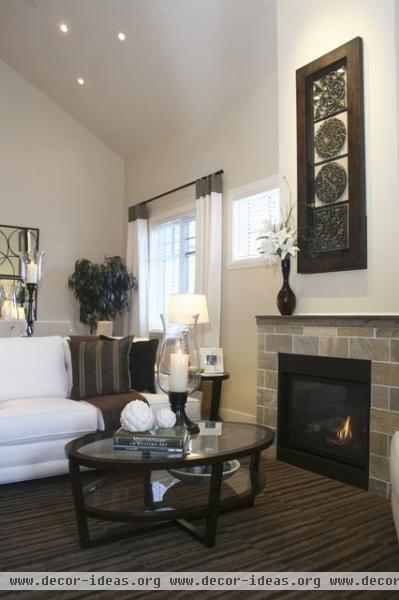 Fireplace - contemporary - living room - vancouver