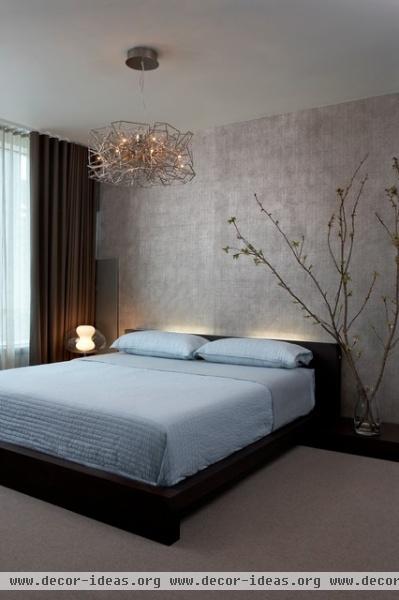 Custom Drapes - contemporary - bedroom - chicago