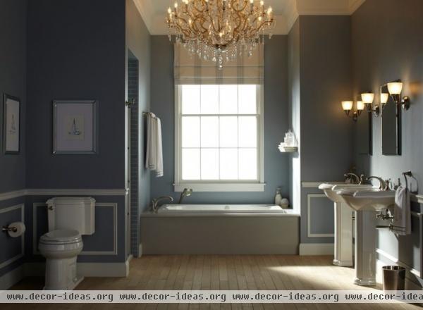 Nautical Blue Bathroom - traditional - bathroom - other metro