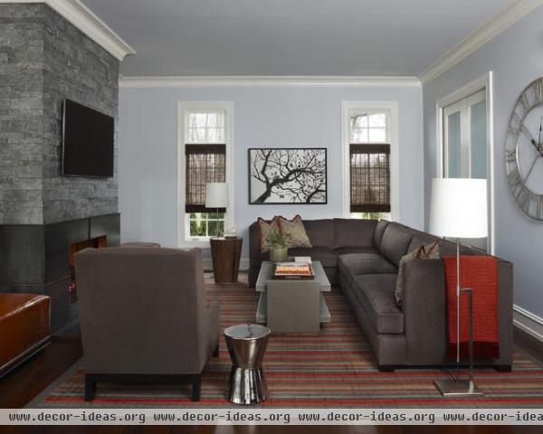 Brookdale Den - contemporary - family room - detroit