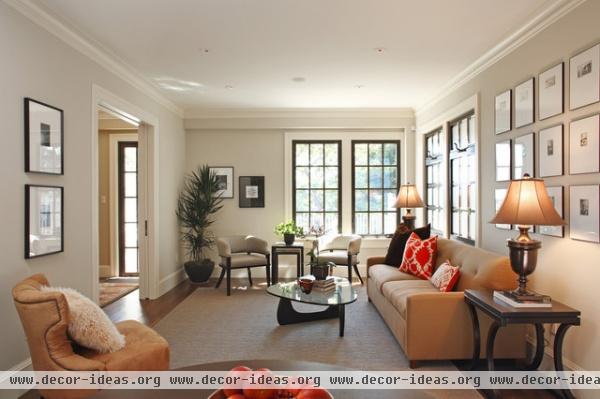 Classical Twist: A Modern Townhouse with Traditional Reference - traditional - living room - san francisco