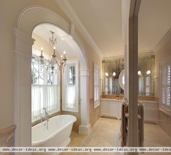 Arch accenuates tub in Master Bath - traditional - bathroom - charleston