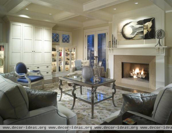 Vickery Residence - traditional - living room - atlanta