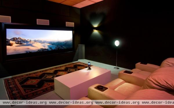 madia room - contemporary - media room - other metro