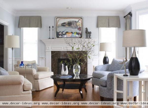 Glamorous living room - eclectic - living room - other metro