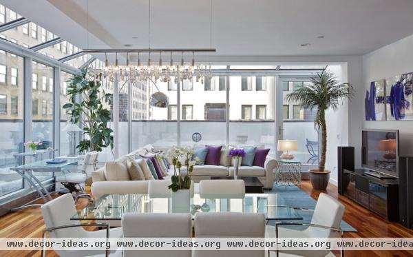 Tribeca penthouse - contemporary - living room - new york