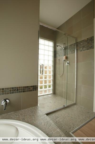 Island Stone random shower and bath Tile - modern - bathroom - other metro