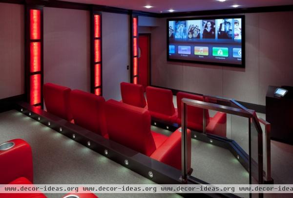 Laurel Woods Home Theater - modern - media room - boston