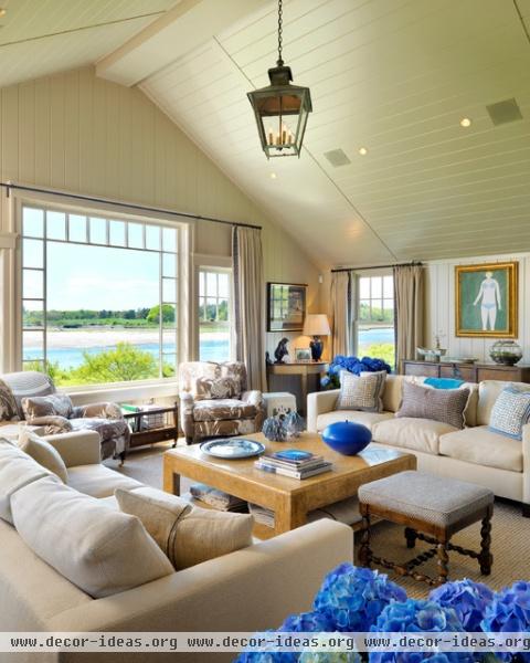 Maine Retreat - traditional - living room - boston