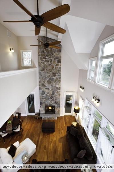 Bird's eye view of Living Room - traditional - living room - boston