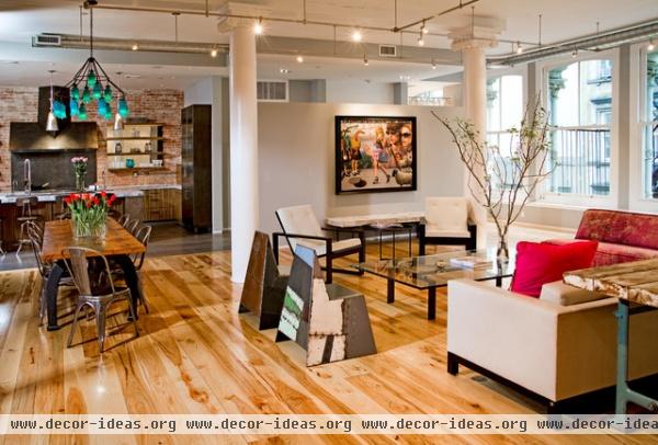 Tribeca Loft - contemporary - living room - new york