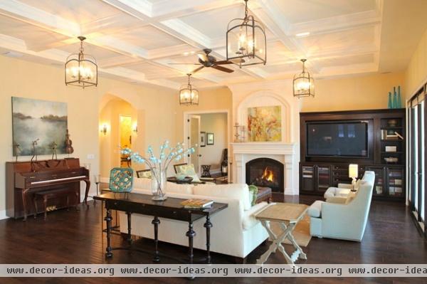 Bayshore Estates Custom Home - mediterranean - living room - tampa