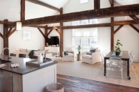 Barn Restoration in Harding Township, New Jersey - contemporary - living room - new york