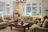 Family Room with French Doors - traditional - family room - philadelphia